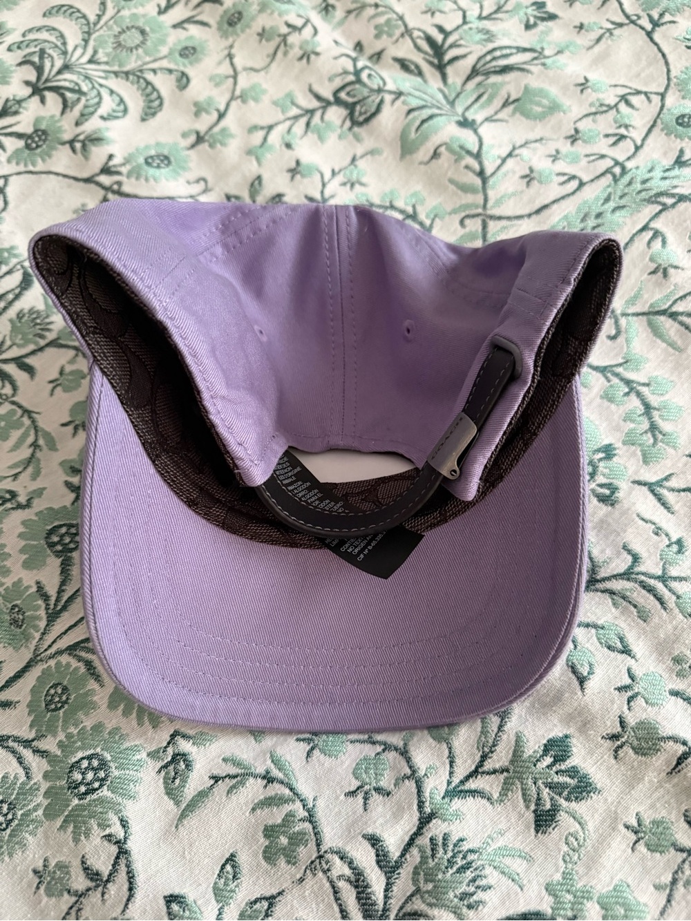 Coach Lavender Embroidered Logo Baseball Cap - Picture 3 of 5